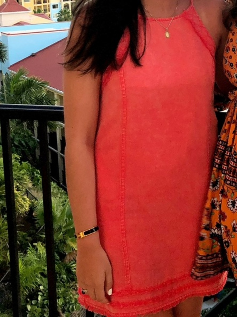 Coral summer dress size medium